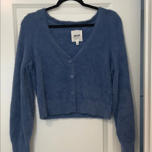 EUC! Aerie Soft Blue Women's Cardigan, Size Small - Picture 3 of 7